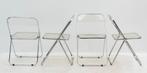 4 Plia Castelli folding chairs / klapstoelen vintage design, Huis en Inrichting, Stoelen, Ophalen of Verzenden, Gebruikt, Overige kleuren