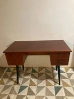 Midcentury bureau vintage teak fineer, Huis en Inrichting, Bureaus, Gebruikt, Ophalen, Bureau