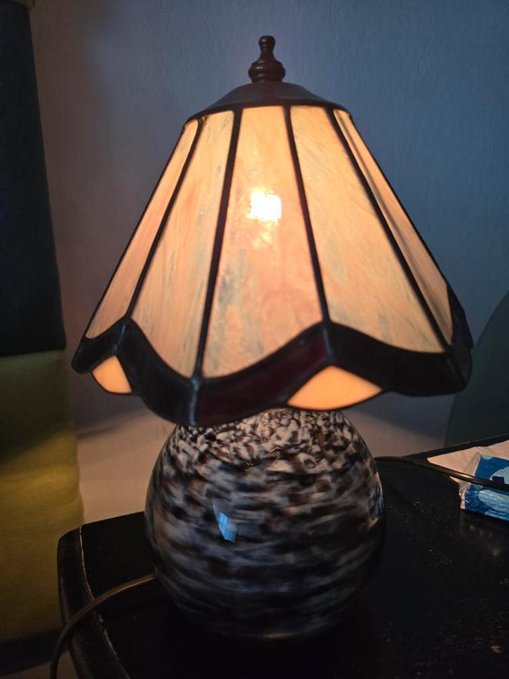 Tiffany Stijl Schemerlamp, Huis en Inrichting, Lampen | Vloerlampen, Gebruikt, Minder dan 100 cm, Glas, Ophalen of Verzenden