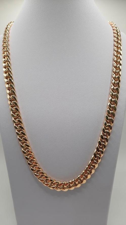 gouden coban link ketting 14kt, Sieraden, Tassen en Uiterlijk, Kettingen, Nieuw, Goud, Goud, Ophalen of Verzenden