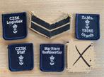 4 Borstemblemen Koninklijke Marine 5x5, Ophalen of Verzenden, Marine, Nederland