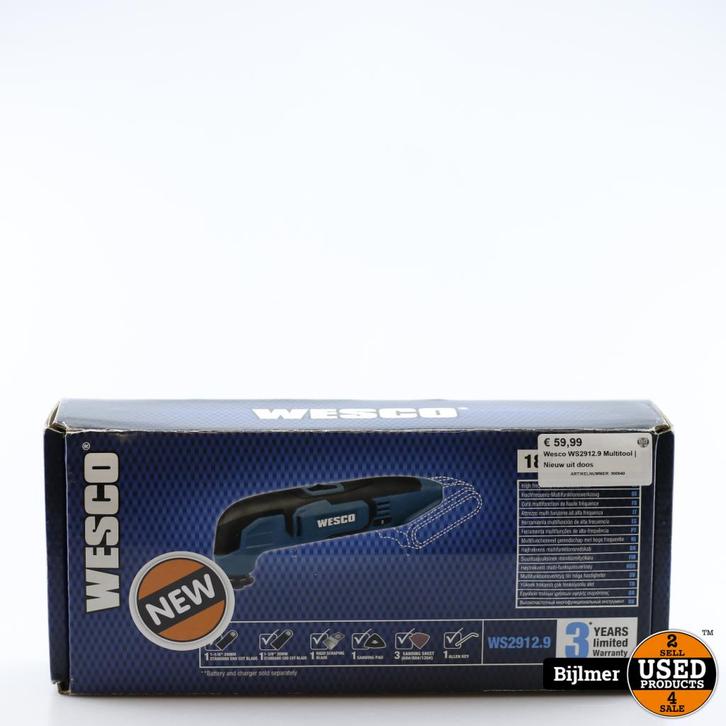 Wesco WS2912.9 Multitool | Nieuw uit doos, Doe-het-zelf en Verbouw, Gereedschap | Zaagmachines, Zo goed als nieuw