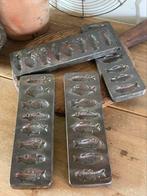 Brocante oude chocolademal / chocoladevorm 8 visjes, Antiek en Kunst, Ophalen of Verzenden