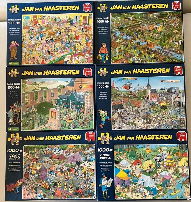 Jan van Haasteren puzzels 1000 stukjes, Hobby en Vrije tijd, Denksport en Puzzels, Zo goed als nieuw, 500 t/m 1500 stukjes, Ophalen