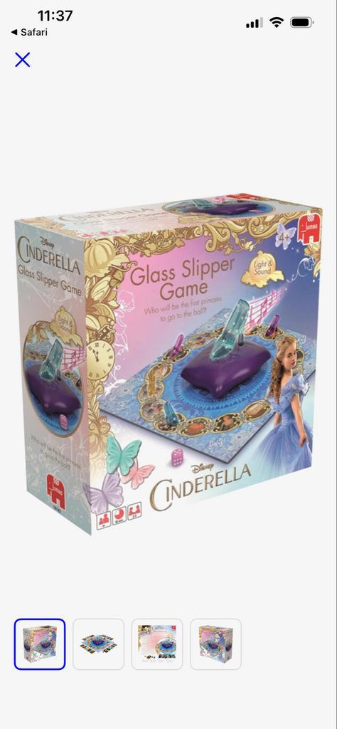 Cinderella Glass Slipper Bordspel, Hobby en Vrije tijd, Gezelschapsspellen | Bordspellen, Gebruikt, Een of twee spelers, Ophalen of Verzenden