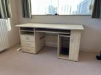 Bureau, kleur ahorn/berk, 74x150cm, 3 laden, Ophalen, Gebruikt, Bureau