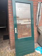 Groene merantie Buitendeur met Glas 830x2115, Ophalen, Gebruikt, 80 tot 100 cm, 200 tot 215 cm