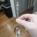 Verzilverd jam lepeltje Flip vd Betuwe - Tiel, Antiek en Kunst, Ophalen of Verzenden