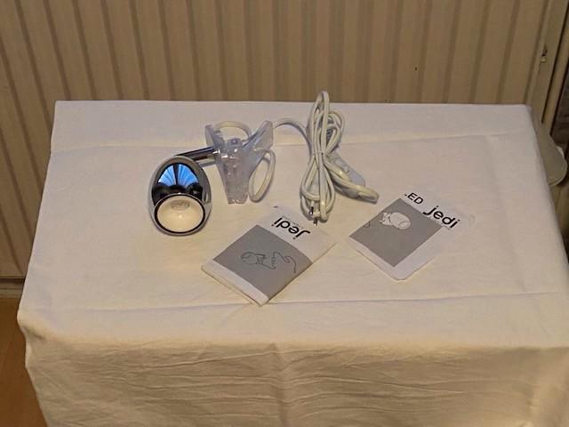 zilverkleurig knijplampje ledlicht, Huis en Inrichting, Lampen | Tafellampen, Nieuw, Minder dan 50 cm, Metaal, Ophalen of Verzenden