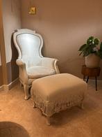 Elegante Fauteuil met Voetenbank, Huis en Inrichting, Fauteuils, Ophalen, Gebruikt, Minder dan 75 cm, 50 tot 75 cm