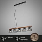 Briloner Taunus 4077-055 hanglamp 5x E14 hout NiEUW, Nieuw, Ophalen of Verzenden, Modern, Minder dan 50 cm