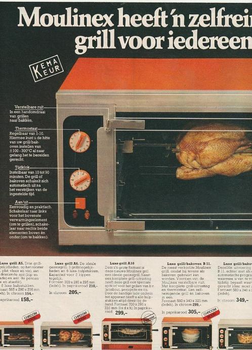 Retro reclame 1976 Moulinex grilloven kan alles jaren 70, Verzamelen, Retro, Overige typen, Verzenden