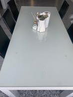 Eet tafel, Huis en Inrichting, Tafels | Eettafels, 50 tot 100 cm, Glas, Gebruikt, Rechthoekig