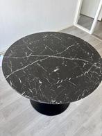 Ronde eettafel marmerlook ZGAN, Ophalen, Zo goed als nieuw, Rond, 100 tot 150 cm