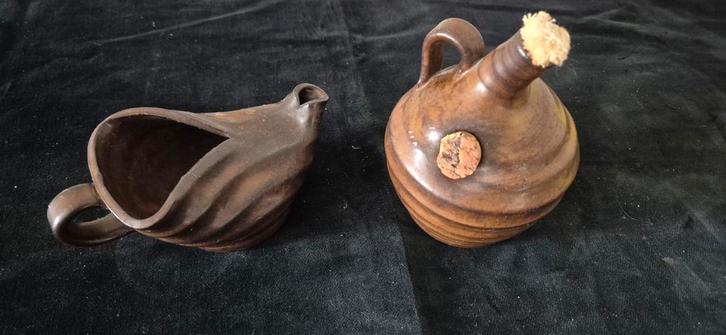 Vintage /Retro  aardewerk kannen set, Antiek en Kunst, Antiek | Keramiek en Aardewerk, Ophalen of Verzenden