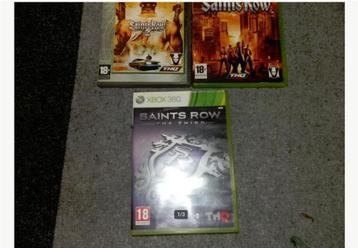 Xbox 360 spel Saints row 1 en 2 en 3 box beschikbaar voor biedingen
