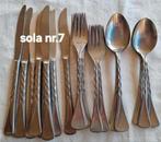 Bestek Sola Mondiluxe brede handvatten lepels vorken messen, Ophalen of Verzenden, Gebruikt, Rvs of Chroom