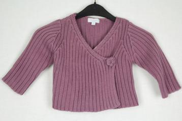 Schattig paars gebreid vestje.6 mnd (68-74).Merk Tex baby beschikbaar voor biedingen