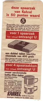 Spaarzak van KAHREL KOFFIE EN THEE NV GRONINGEN, Verzenden, Zo goed als nieuw, Overige typen