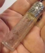 antiek Victoriaans parfumflesje zilveren dop 5, Verzenden