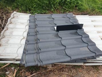 Metalen dakpannen - kleine partij dapanprofiel platen grijs  beschikbaar voor biedingen