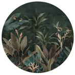 Behangcirkel Bladeren en Kolibri, botanische muurcirkel, Verzenden, Nieuw