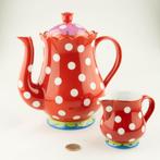 Oilily Polka dot theepot en melkkannetje, Huis en Inrichting, Keuken | Servies, Oilily, Overige typen, Nvtn, Ophalen of Verzenden