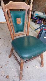 4 Kasteelstoelen, Huis en Inrichting, Gebruikt, Bruin, Hout, Ophalen of Verzenden