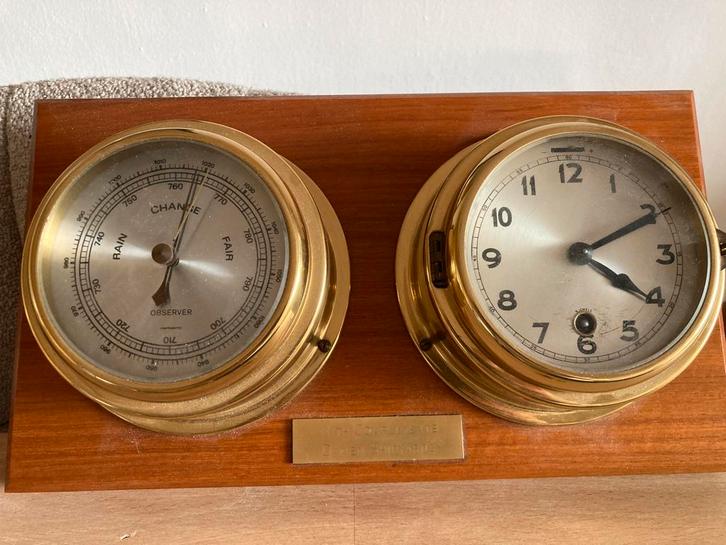 Observer scheepsklok & barometer., Watersport en Boten, Accessoires en Onderhoud, Gebruikt, Motor en Techniek, Ophalen of Verzenden
