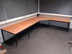 Hoekbureau met donker blad, Huis en Inrichting, Ophalen, Gebruikt, Bureau