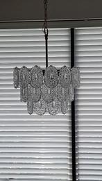 vintage glazen lamellen lamp compleet en in goede staat, Ophalen of Verzenden