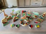 Vintage houten blokken circus set uit de Jaren 60, Ophalen of Verzenden, Gebruikt, Overige typen
