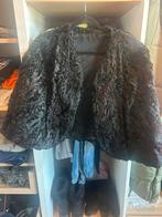astrakan bont cape, Zwart, Astrakan bont, Zo goed als nieuw, Ophalen