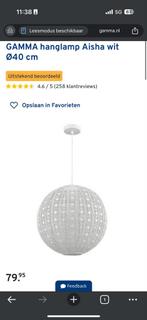 Hanglamp Aisha (wit) Gamma - 40cm - Zoetermeer, Huis en Inrichting, Ophalen of Verzenden, Gebruikt, Kunststof, Minder dan 50 cm