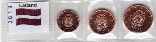 1 + 2 + 5 Eurocent Letland 2019 - UNC, Postzegels en Munten, Munten | Europa | Euromunten, Setje, Overige waardes, Overige landen