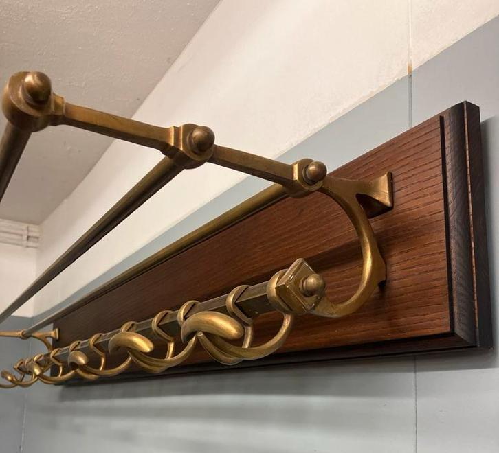 Bronzen kapstok met hoedenrek - Country Life Style, Huis en Inrichting, Woonaccessoires | Kapstokken, Nieuw, Wandkapstok, 100 tot 150 cm