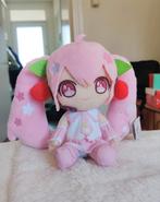 Hatsune Miku Sakura Miku plush 20cm anime figure, Ophalen of Verzenden, Zo goed als nieuw, Overige typen