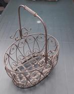 ovale open metalen / ijzeren mand, Overige materialen, Gebruikt, Mand, Ophalen of Verzenden
