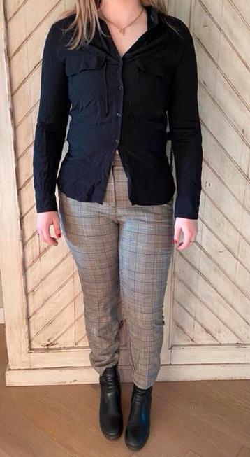 Zara pantalon stretch ruitje dessin zwart grijs maat 44 beschikbaar voor biedingen