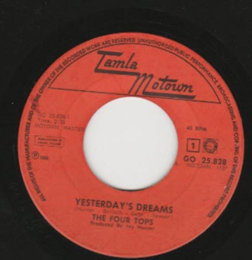 Four Tops - Yesterday's Dreams &Cherish - Tamla Motown -1968, Cd's en Dvd's, Vinyl Singles, Gebruikt, R&B en Soul, Ophalen