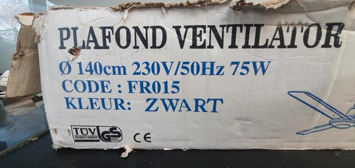 Plafond ventilator 140 cm nieuw, Witgoed en Apparatuur, Ventilatoren, Nieuw, Plafondventilator, Ophalen