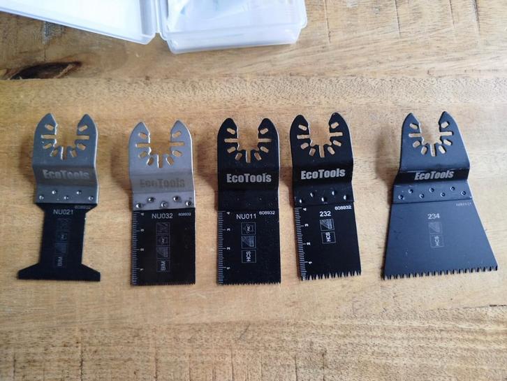 Nieuwe multitoolzaagjes + klittenbandschuurzool van Ecotools, Doe-het-zelf en Verbouw, Gereedschap | Handgereedschap, Nieuw, Ophalen of Verzenden