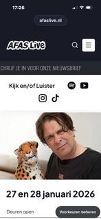 2 tickets Hans Teeuwen, Twee personen, Januari