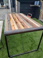 Mooie eettafel met prachtig houten blad, Huis en Inrichting, Tafels | Bijzettafels, Ophalen of Verzenden, Zo goed als nieuw, 75 cm of meer