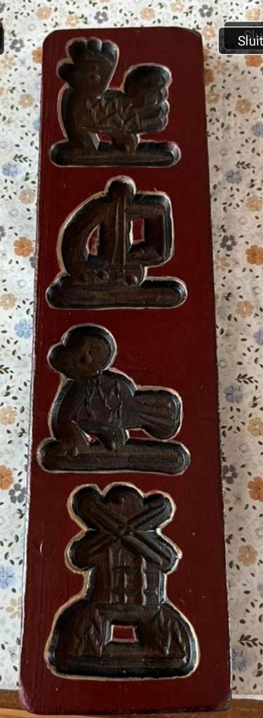 Vintage Speculaasplank/ Koekplank.  4 of 2 afbeeldingen zgan, Antiek en Kunst, Antiek | Keukenbenodigdheden, Ophalen of Verzenden