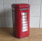 Blikken telefooncel oud blik rood vintage, Verzamelen, Ophalen of Verzenden, Gebruikt, Koek(jes)