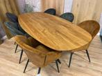 MASSIEF Deens ovaal eiken tafel Eettafel SHOWROOM OPEN !!, Ophalen of Verzenden, Nieuw, Ovaal, Eikenhout