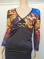 Roberto Cavalli top maat 36/S, Kleding | Dames, Tops, Overige kleuren, Ophalen of Verzenden, Zo goed als nieuw, Korte mouw