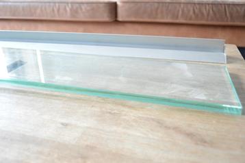 Mooie stabiele GLAZEN WANDPLANK 80 x 16 cm beschikbaar voor biedingen