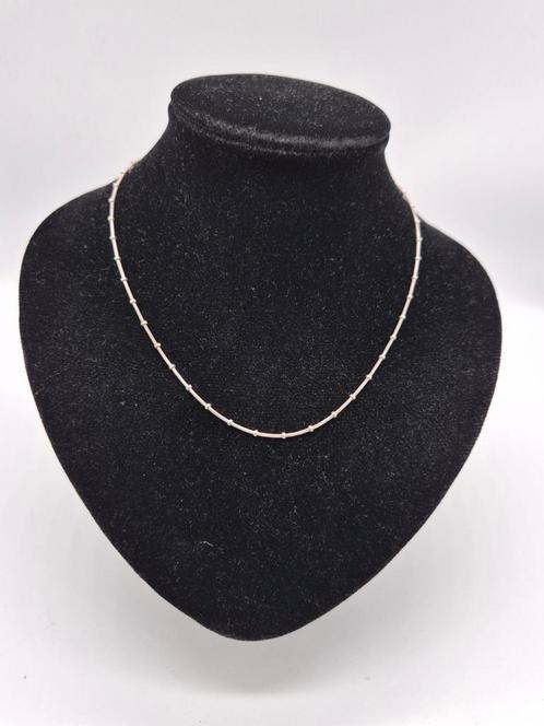 Zilveren ketting met bolletjes 925 45cm, Sieraden, Tassen en Uiterlijk, Kettingen, Gebruikt, Zilver, Zilver, Verzenden